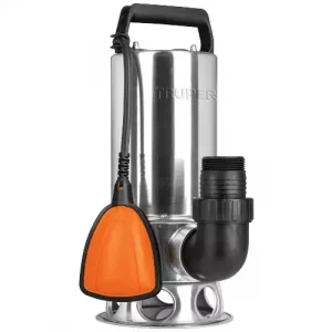 Truper Bomba sumergible para agua sucia de acero inoxidable uso rudo